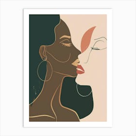 Two Women Kissing 12 Art Print