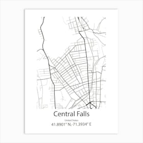 Central Elgin,Canada Minimalist Map Art Print