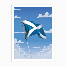 Scottish Flag Art Print