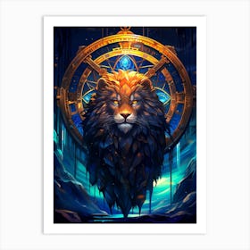 Lion Of The Abyss Art Print