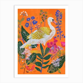 Spring Birds Swan 5 Art Print