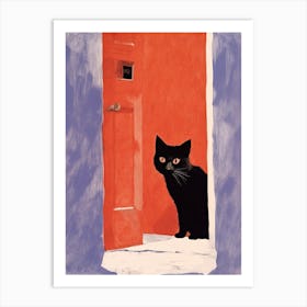 Cat In The Doorway Art Print