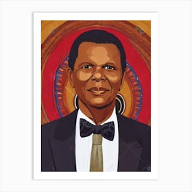 Sidney Poitier Illustration Movies Art Print