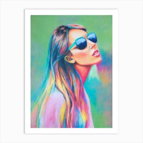 Colbie Caillat Colourful Illustration Art Print