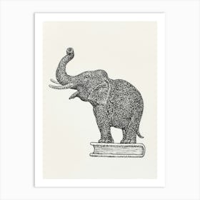 Elephant On A Book (1935 1936) Drawing By Leo Gestel Art Print