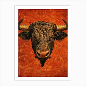 Bull Head Canvas Art Art Print