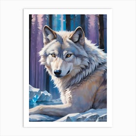 Wolf In The Woods Art Print