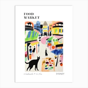 The Food Market In Sydney 1 Illustration Poster Art Print