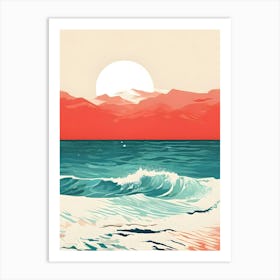 Sunset At The Beach 29 Art Print