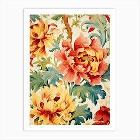 Floral Wallpaper Pattern 4 Art Print