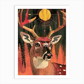 Deer In The Woods 10 Art Print