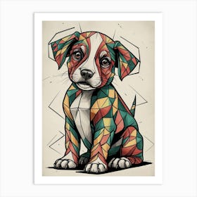 Geometric Dog 1 Art Print