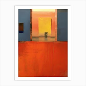 Orange And Red Abstract Painting 9 Art Print
