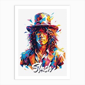 Gnr Slash 01 Portrait Music Icon Style WPAP Pop Art Art Print