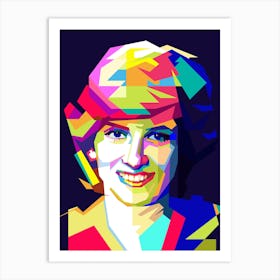 Lady Diana Most Beauty Woman Pop Art Wpap Art Print