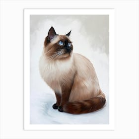 Birman Cat Painting 3 Art Print