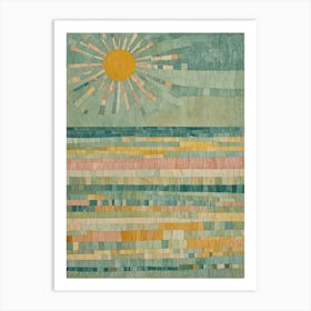 Sun and Sea Abstract Art Print