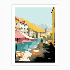 Kotor, Montenegro, Flat Pastels Tones Illustration 3 Art Print