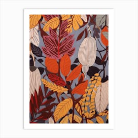 Fall Botanicals Bleeding Heart Dicentra 1 Art Print