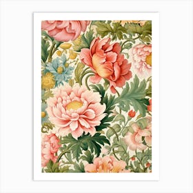 Floral Wallpaper 125 Art Print