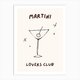 Martini Lovers Club Art Print