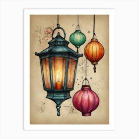 Chinese Lanterns 5 Art Print