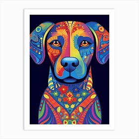 Psychedelic Dog 1 Art Print