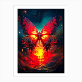 Butterfly Of Fire Art Print