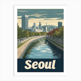 Aihrgdesign A Mid Century Modern Travel Poster For Seoul Show 2f4a8baa 9771 4d45 9cd4 Ac7147572eda 0 Art Print