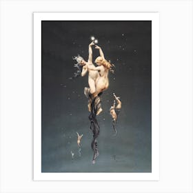 Twin Stars Fairy, Luis Falero Art Print