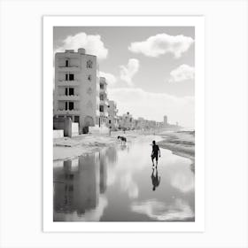 Casablanca, Morocco, Mediterranean Black And White Photography Analogue 4 Art Print