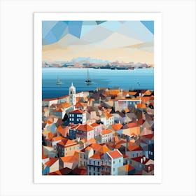 Lisbon, Portugal, Geometric Illustration 2 Art Print