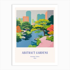 Colourful Gardens Hamarikyu Gardens Japan 1 Blue Poster Art Print