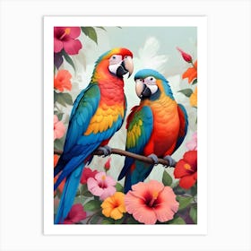 Two Parrots 1 Art Print