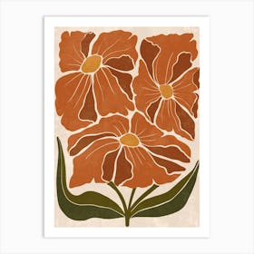 Orange Flowers Art Print