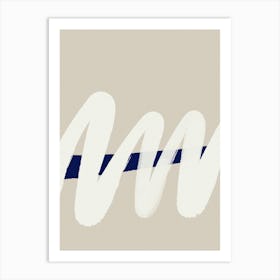 White Wave No 6 Art Print