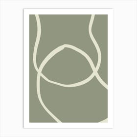 Green line abstract Art Poster_2455536 Art Print