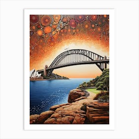 Default Australian Aboriginal Dot Art Style Painting Of The Sy 1 (1) Art Print