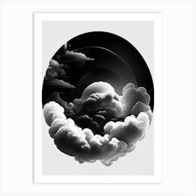 Hydrogen Cloud Noir Comic Space Art Print