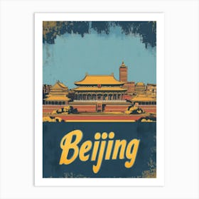 Aihrgdesign A Vintage Travel Poster Of Beijing 2 Art Print