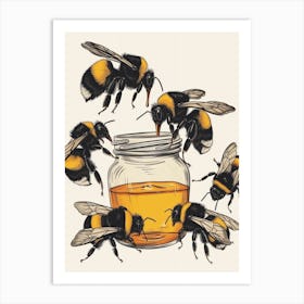 Bumblebee Storybook Illustration 17 Art Print