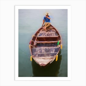 Boatman Vietnam Art Print