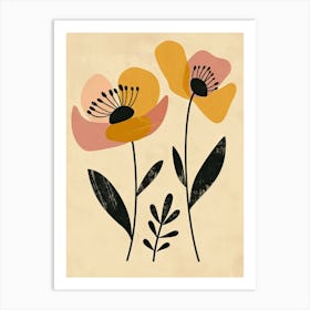 Tirana Flower Market Boho Minimalist Style Art Print