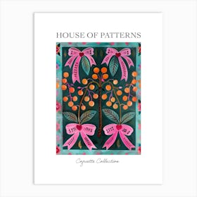 Cherry Pink Coquette 4 Pattern Poster Art Print