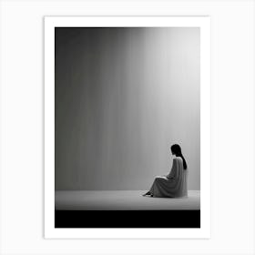 Woman Sitting In A Room Art Print