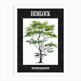 Hemlock Tree Pixel Illustration 1 Poster Art Print