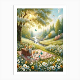 Picnic In The Countryside Art Print