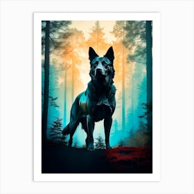 Wolf In The Woods 2 Art Print