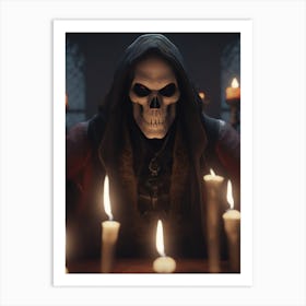 Skull Monk Art Print