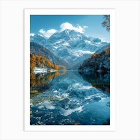 Autumn Mountain Lake Art Print